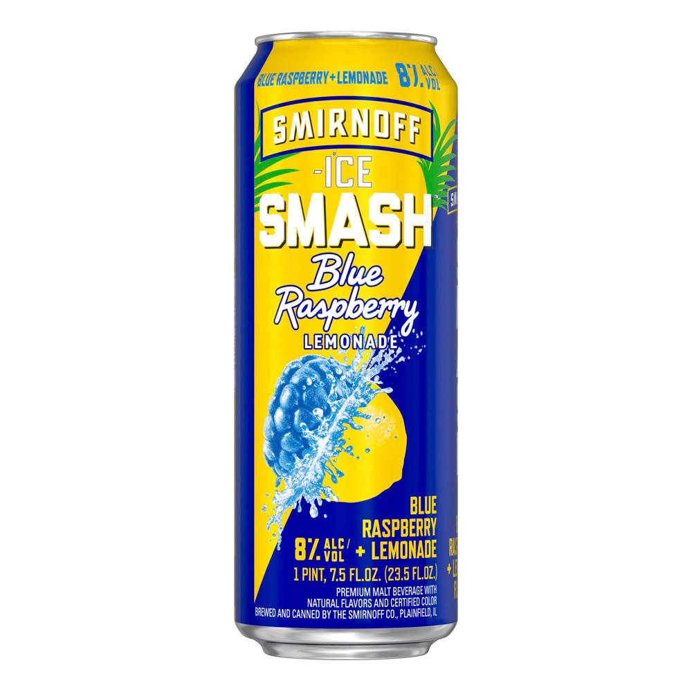 Smirnoff Ice Smash Blue Raspberry Lemonade, 23.5 fl oz