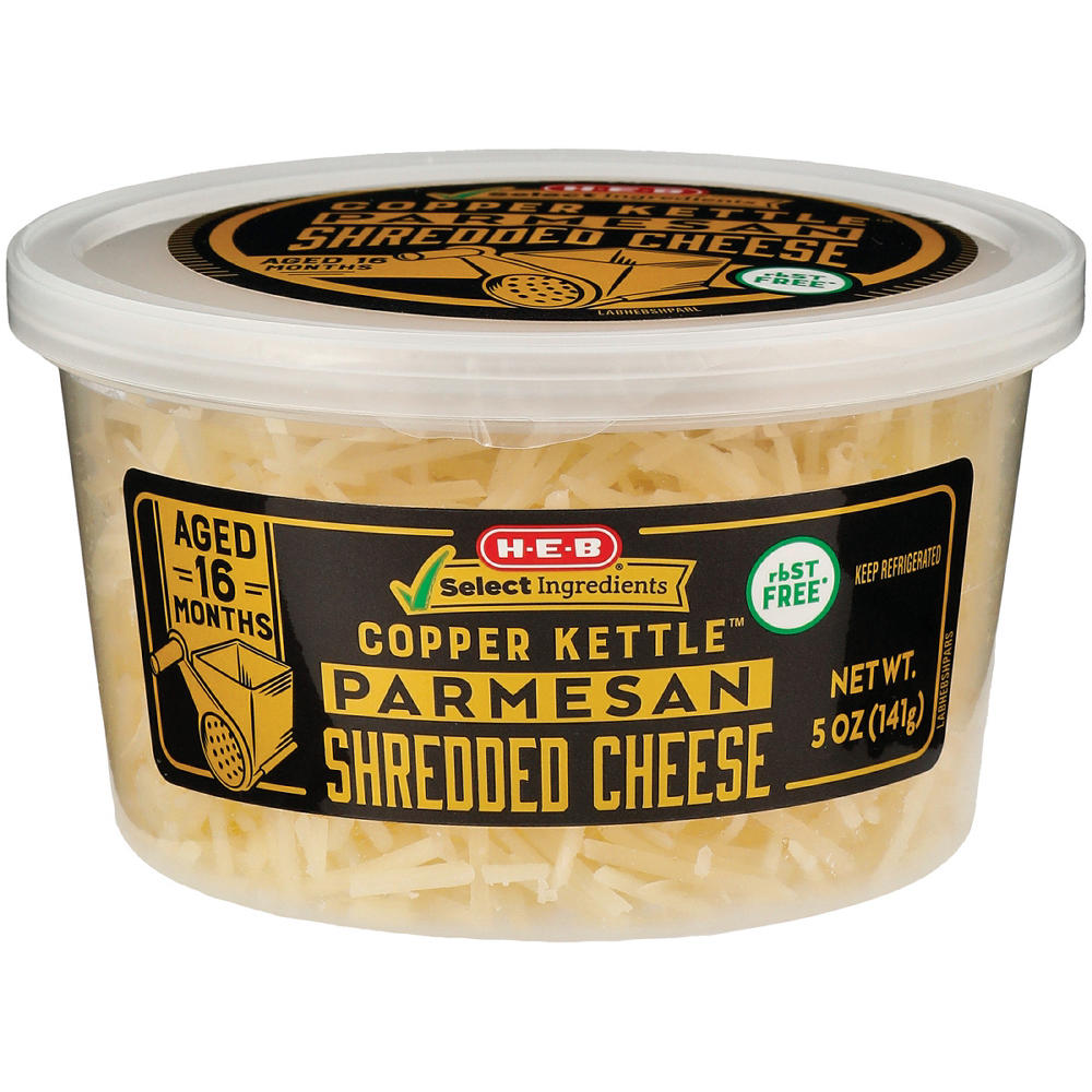 H-E-B Copper Kettle Parmesan Shredded Cheese, 5 oz