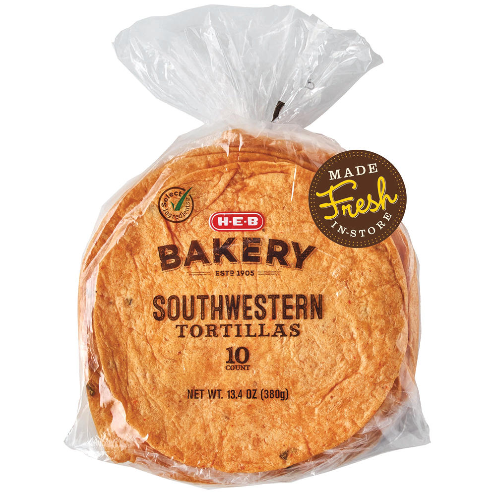 H-E-B Bakery Kosher Southwest Flour Tortillas, 10 ct