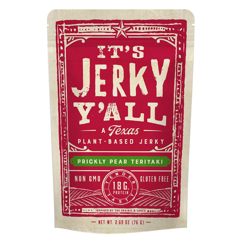 It's Jerky Y'all 18g Protein Plant-Based Jerky - Prickly Pear Teriyaki, 2.69 oz