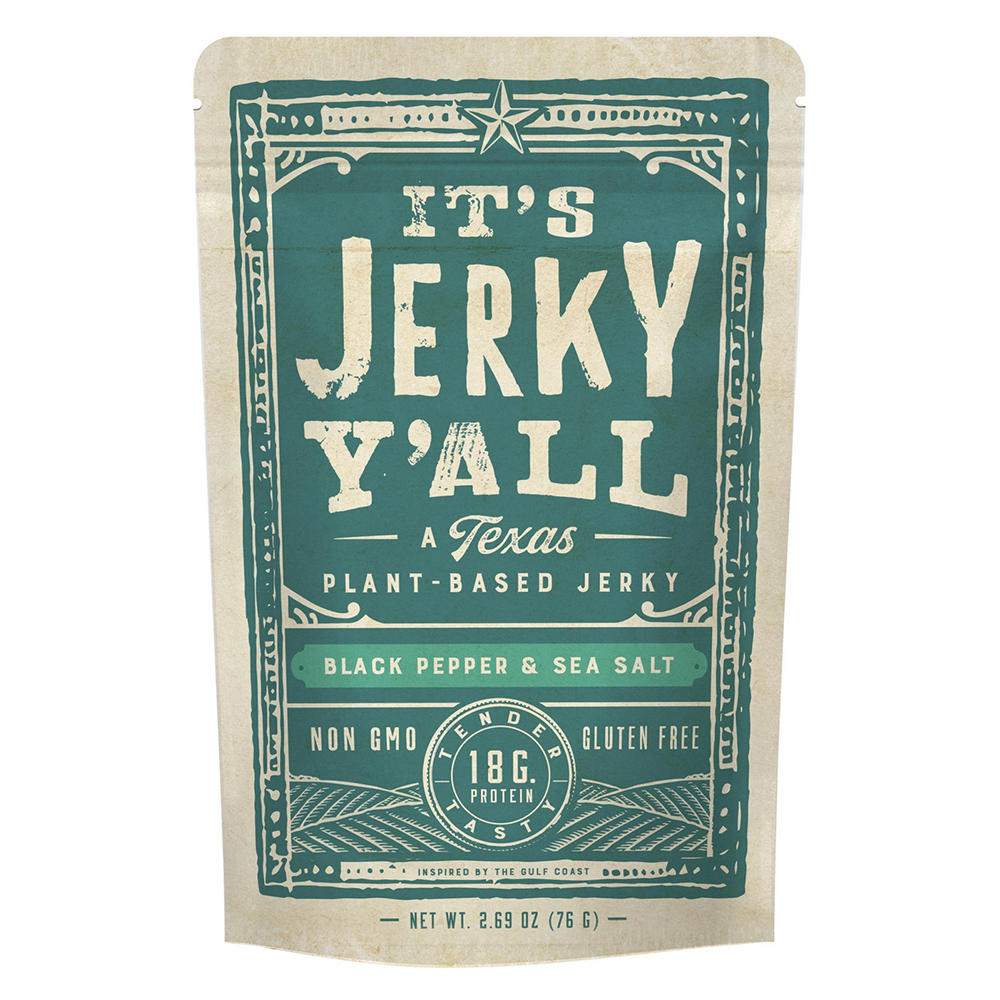 It's Jerky Y'all 18g Protein Plant-Based Jerky - Black Pepper & Sea Salt, 2.69 oz