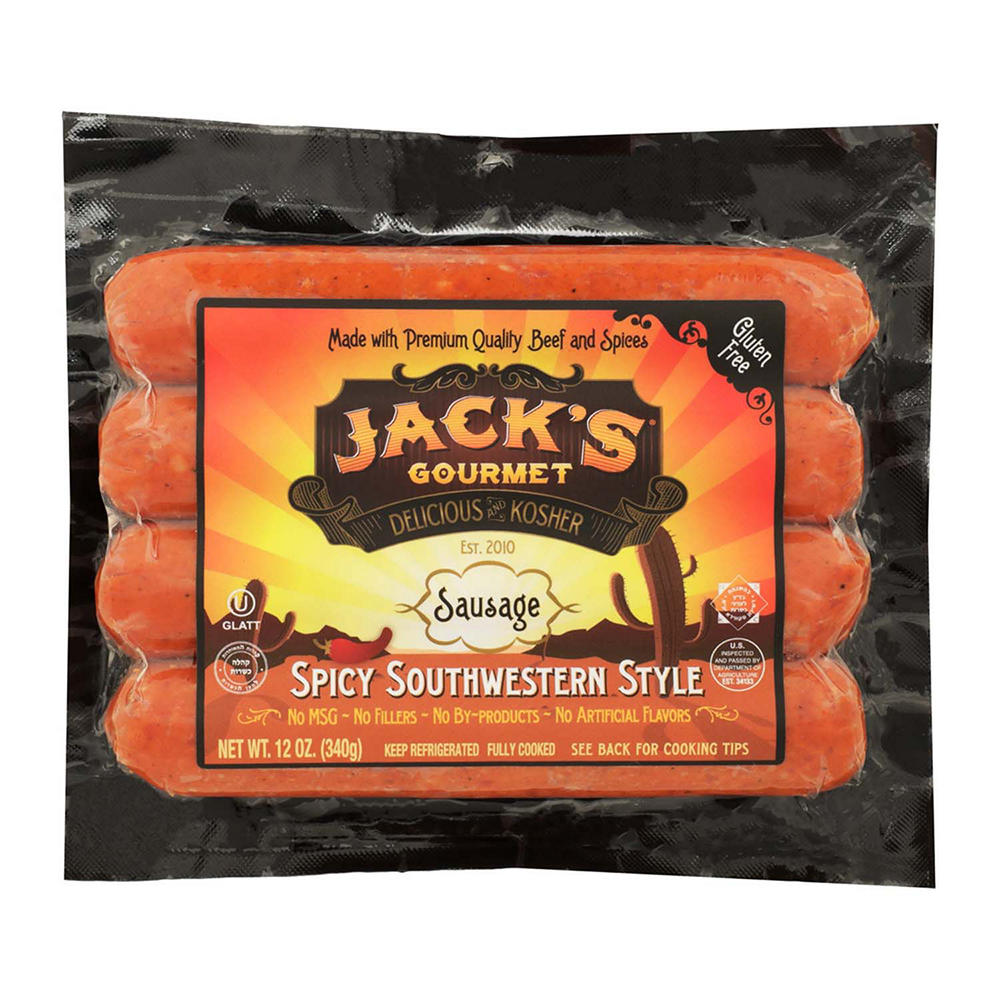Jack's Gourmet Kosher Spicy Southwestern Style Sausage, 12 oz