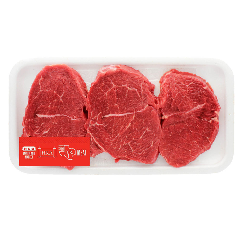 H-E-B Kosher Beef Chuck Mock Tender Steak, Avg. 0.63 lb