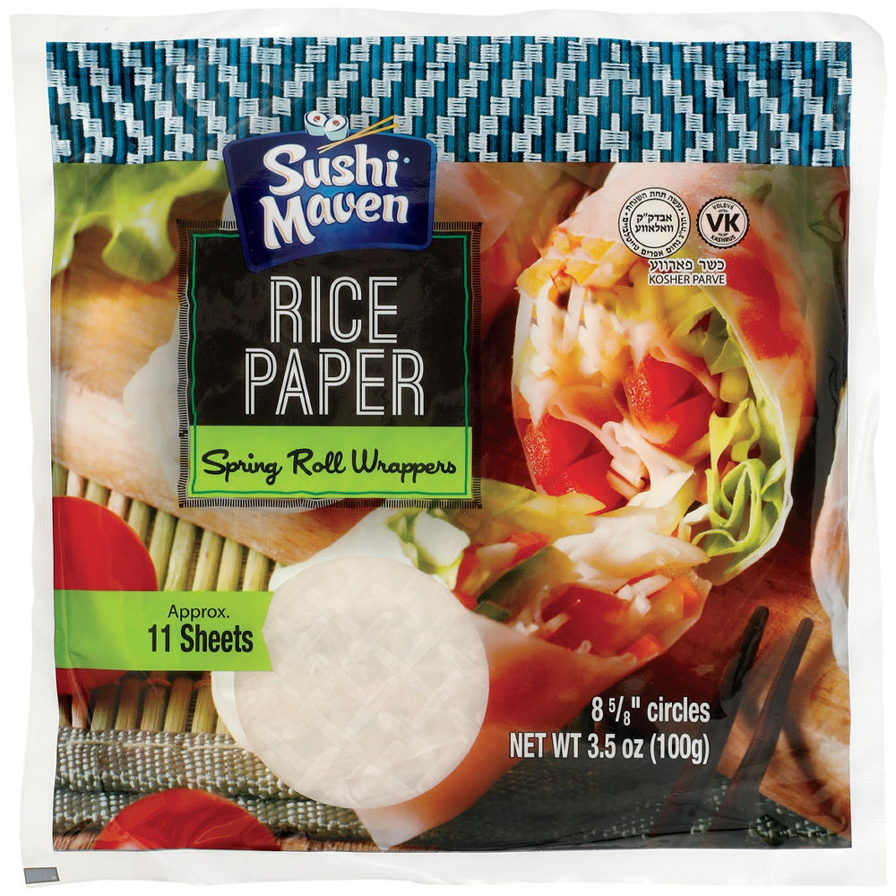 Sushi Maven Rice Paper Spring Roll Wrappers, Kosher, 3.5 oz