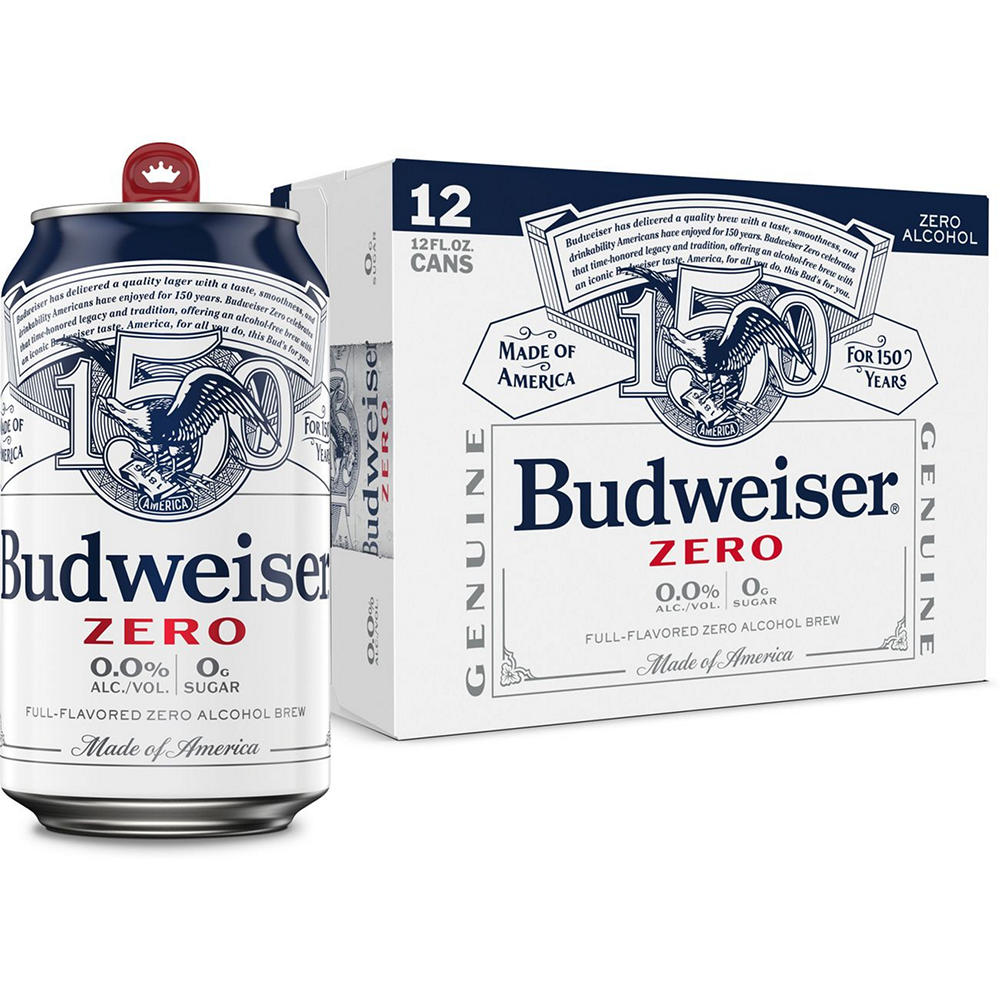 Budweiser Non Alcoholic American Lager Beer 12 pk Cans, 12 oz