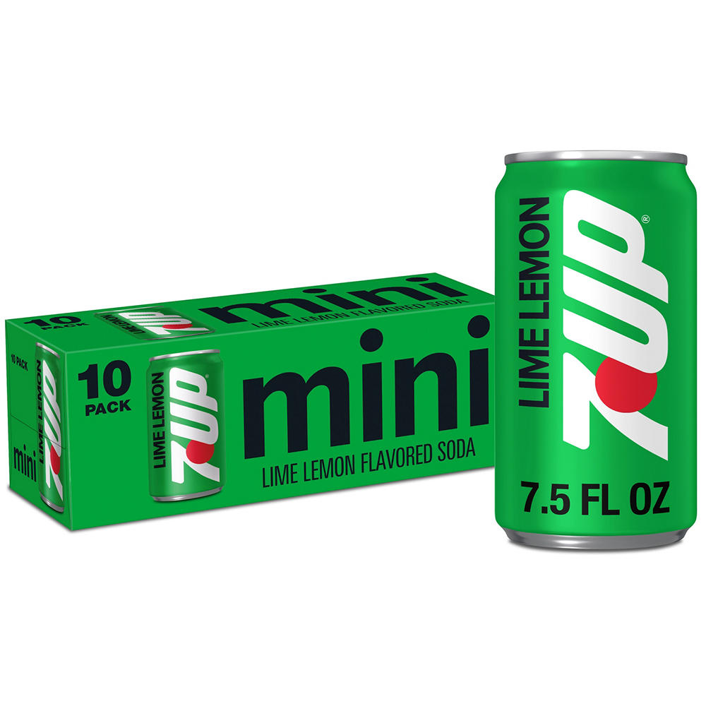 7UP Lime Lemon Caffeine Free Soda 10 pk Mini Cans, 7.5 oz
