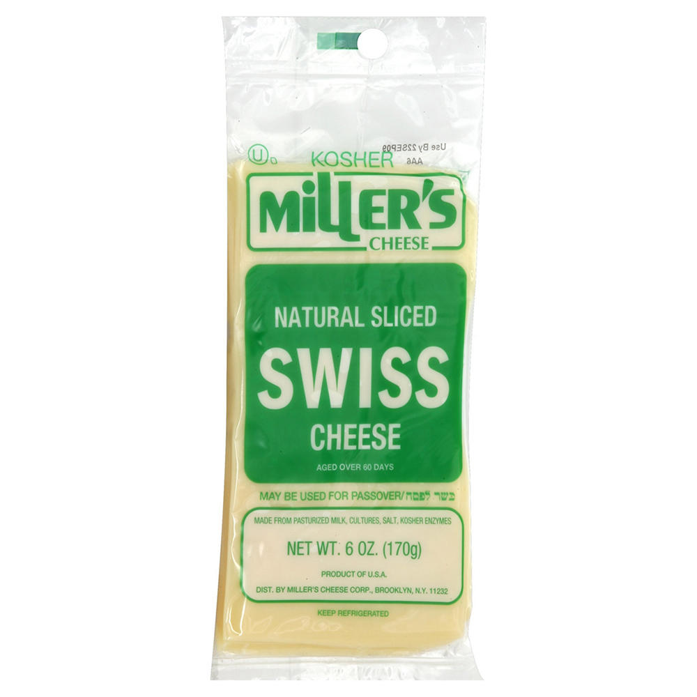 Miller's Cheese Natural Sliced Swiss Cheese, 6 oz