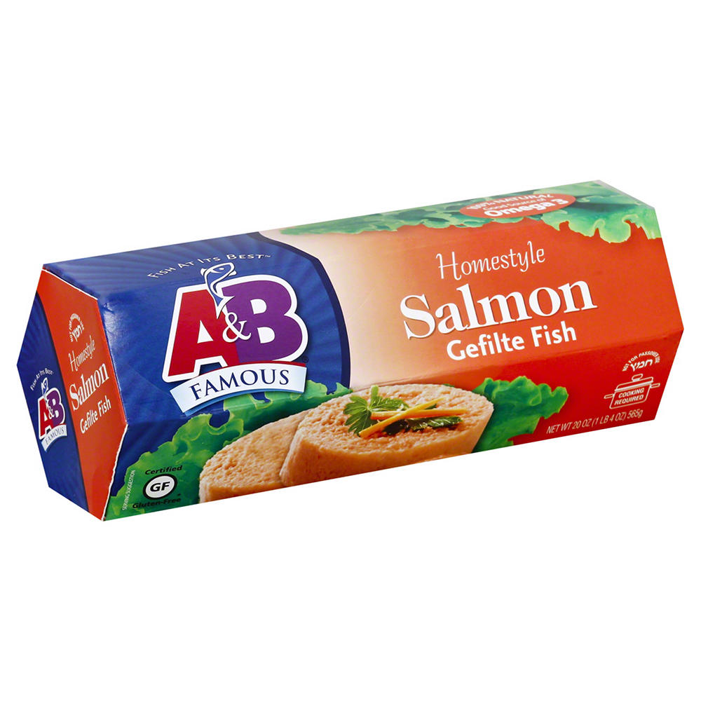 A & B Famous Homestyle Salmon Gefilte Fish, 20 oz