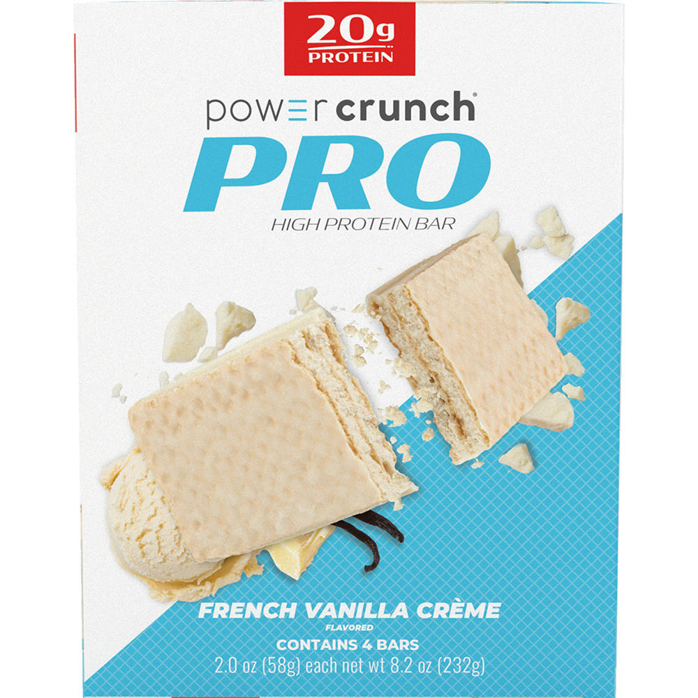 Power Crunch Pro 20g Protein Bars - French Vanilla Crème, 4 ct