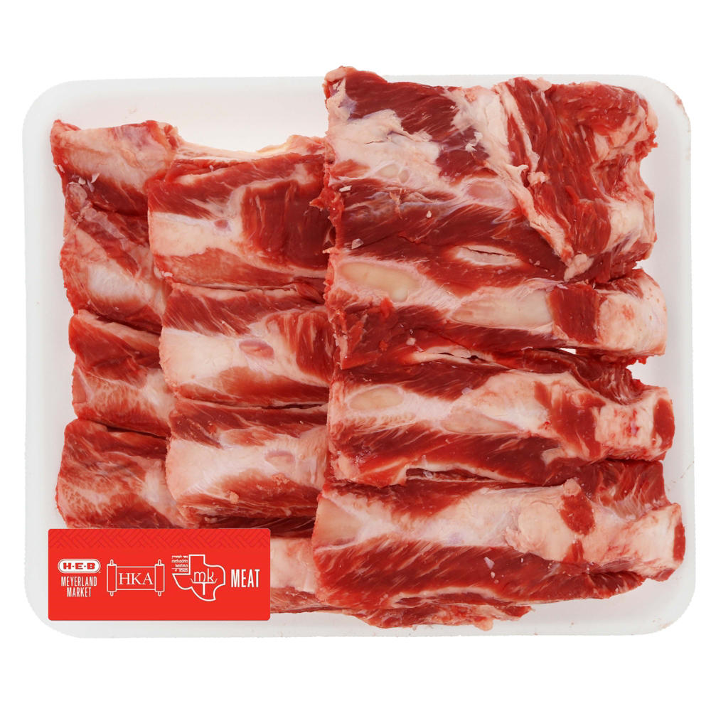 H-E-B Kosher Beef Bone-in Back Ribs – Value Pack, Avg. 2.4 lbs