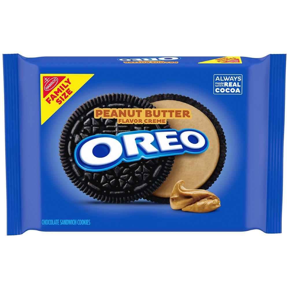 OREO Peanut Butter Chocolate Sandwich Cookies - Family Size , 17 oz