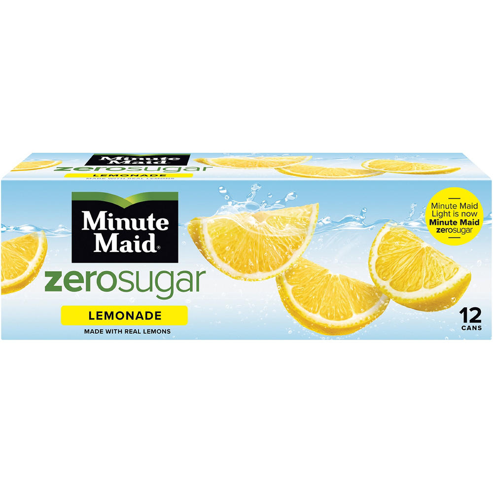 Minute Maid Zero Sugar Lemonade 12 oz Cans, 12 pk