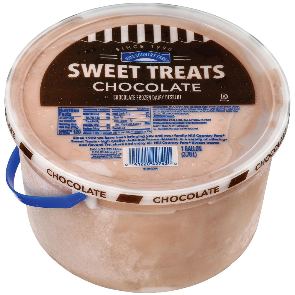 Hill Country Fare Sweet Treats Chocolate Frozen Dairy Dessert, 1 gal