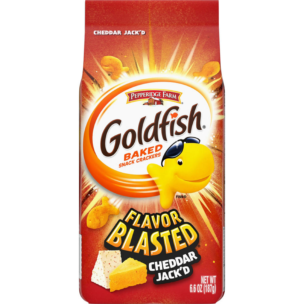 Goldfish Flavor Blasted Cheddar Jack'd Crackers, 6.6 oz