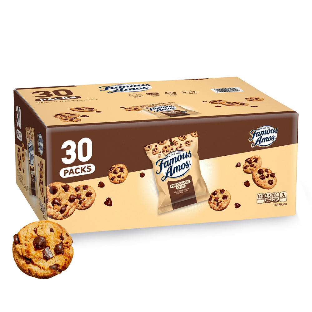 Famous Amos Belgian Chocolate Chip Cookies, 30 ct