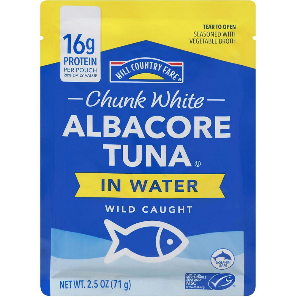 Hill Country Fare Chunk White Albacore Tuna in Water Pouch, 2.5 oz