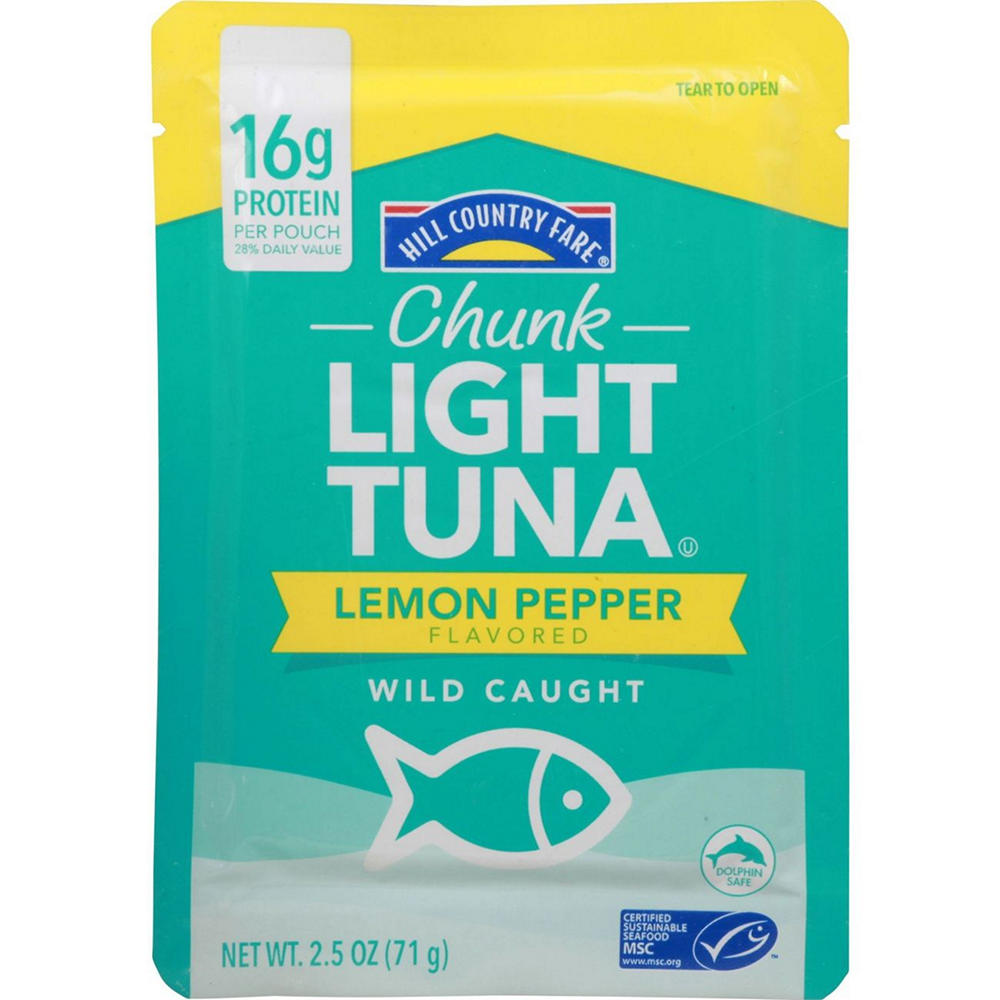Hill Country Fare Chunk Light Lemon Pepper Tuna Pouch, 2.5 oz