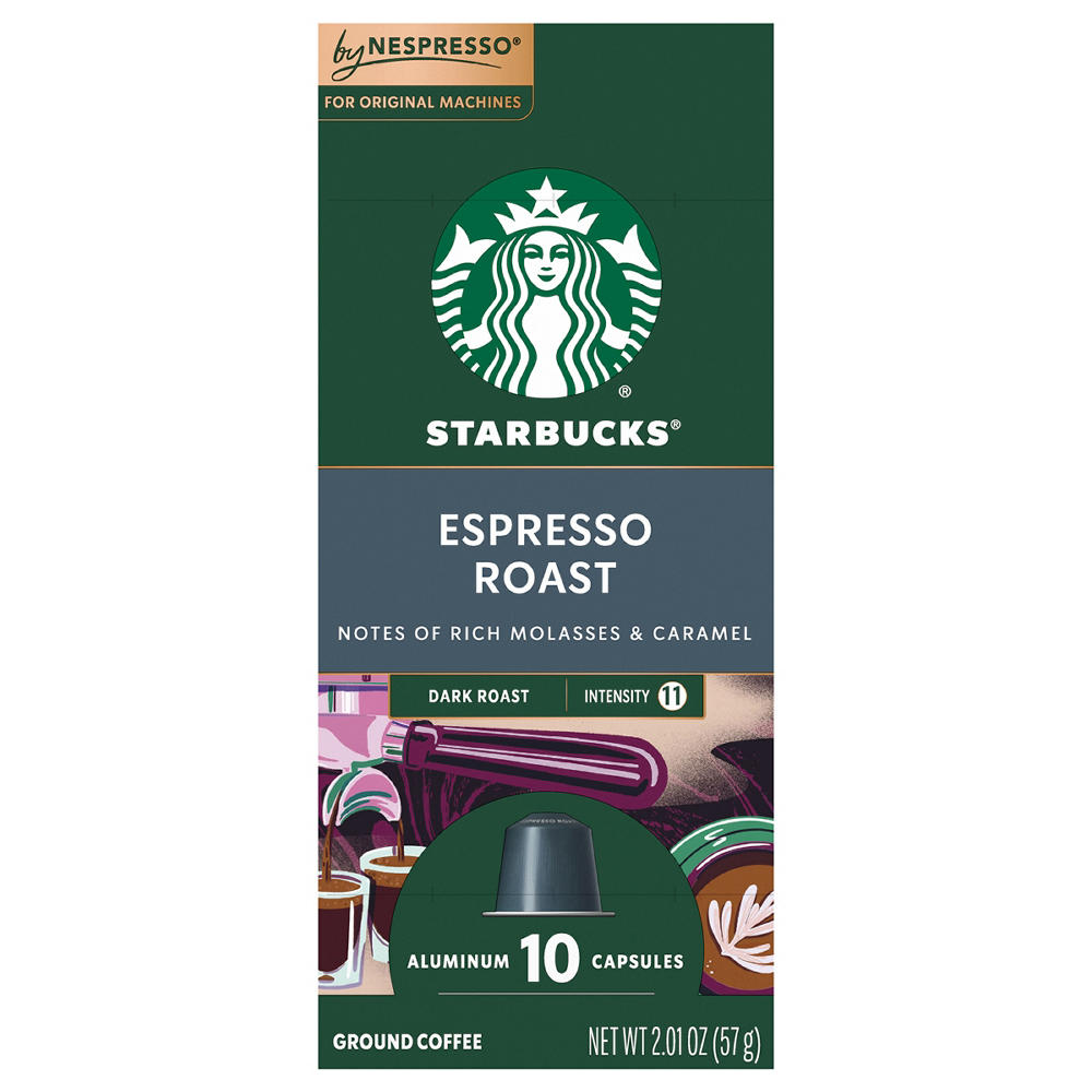 Starbucks Espresso Roast Nespresso Capsules, 10 ct