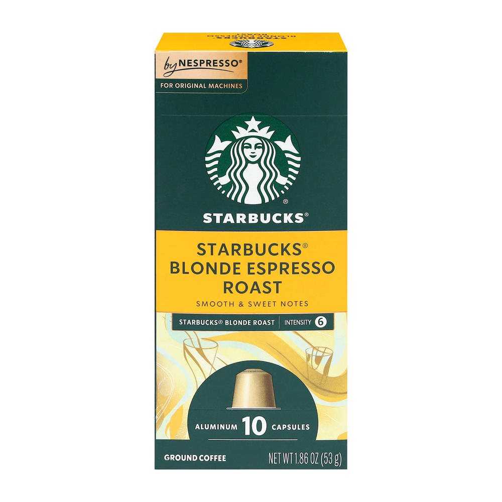 Starbucks Blonde Espresso Roast Nespresso Capsules, 10 ct