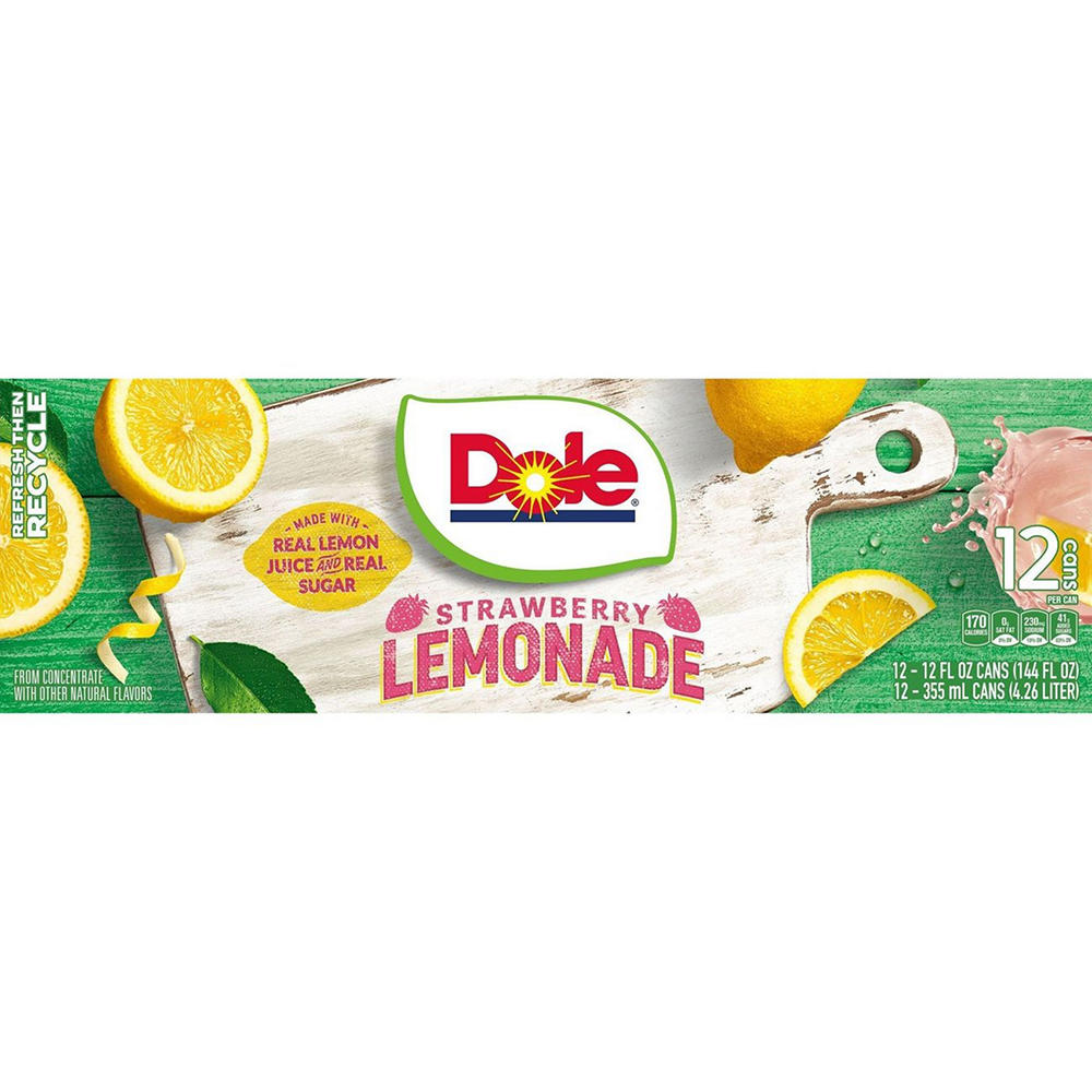 Dole Strawberry Lemonade 12 pk Cans, 12 oz