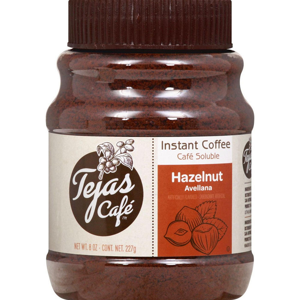 Tejas Cafe Hazelnut Instant Coffee, 8 oz