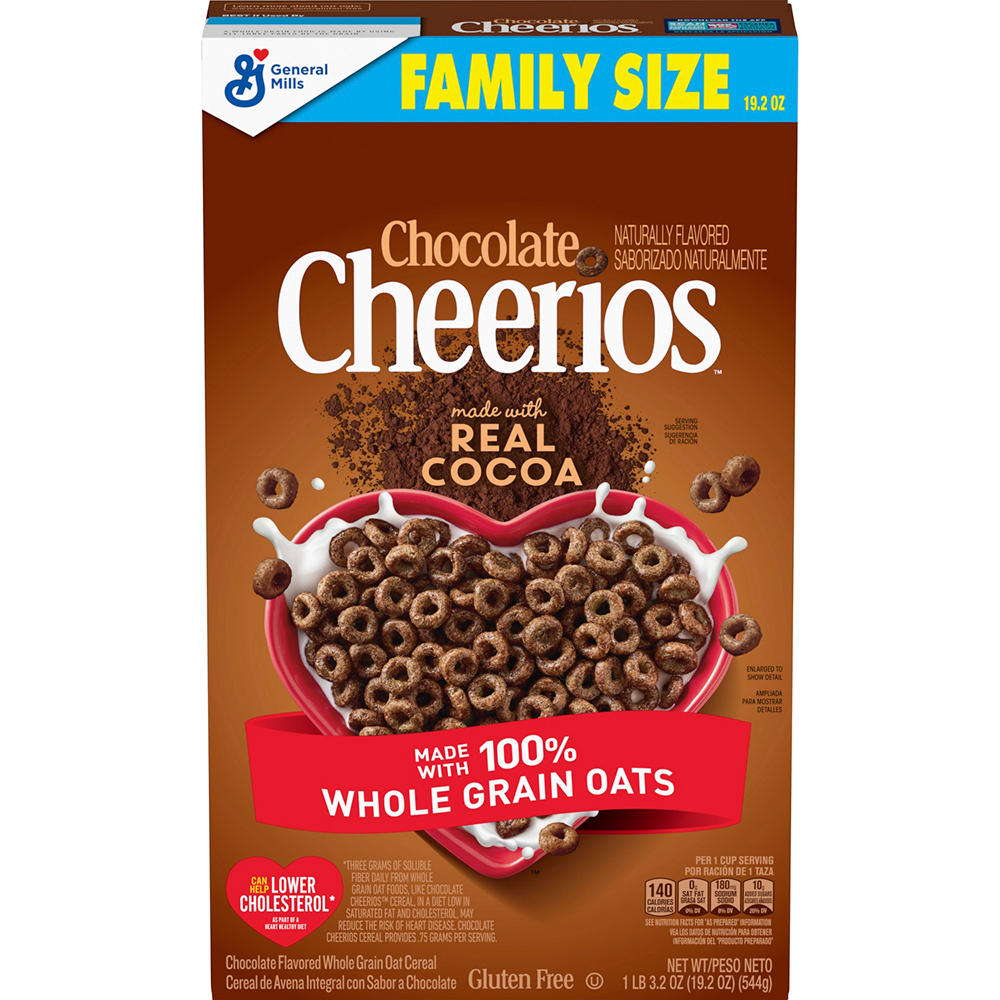 General Mills Chocolate Cheerios - Family Size, 19.2 oz