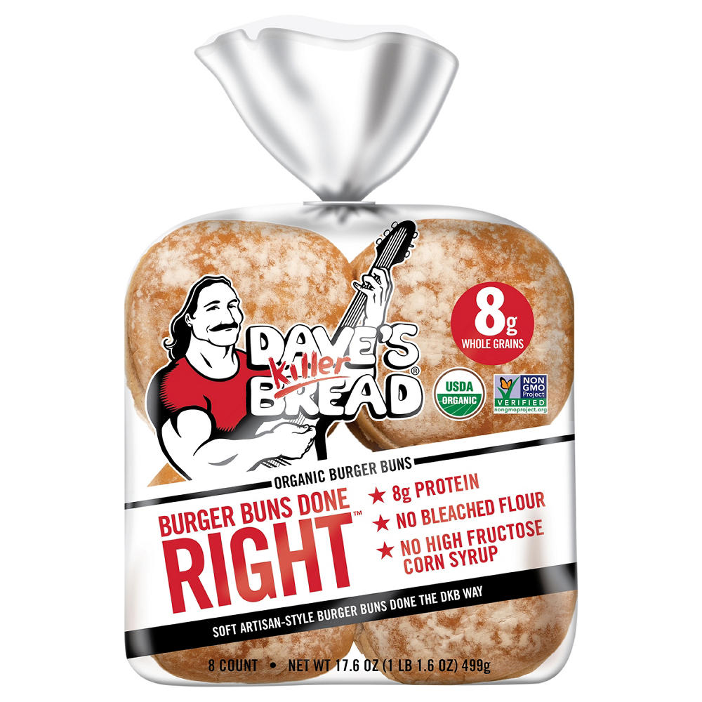 Dave's Killer Bread Burger Buns Done Right Organic Hamburger Buns, 8 ct