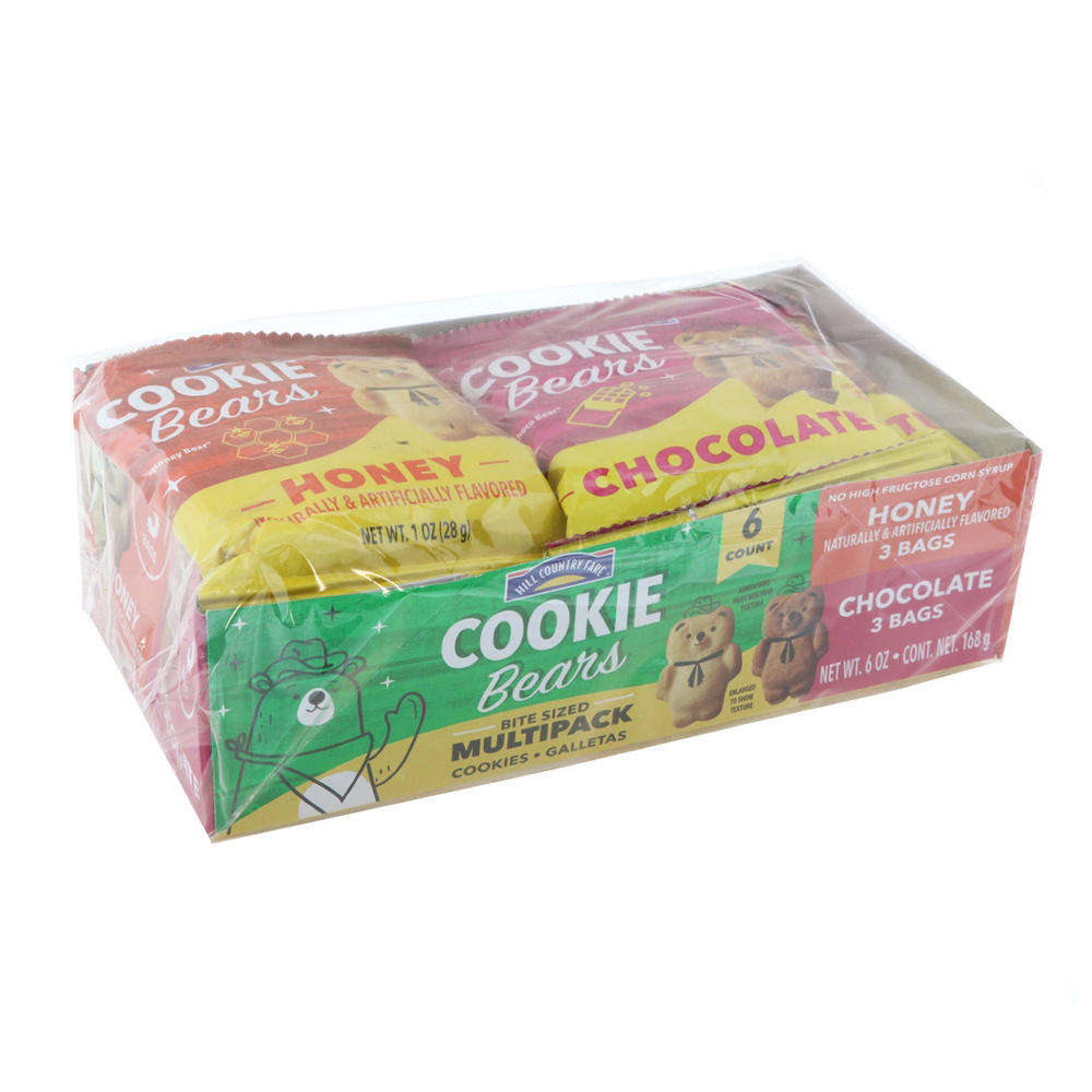 Hill Country Fare Cookie Bears Multipack 1 oz Bags, 6 ct