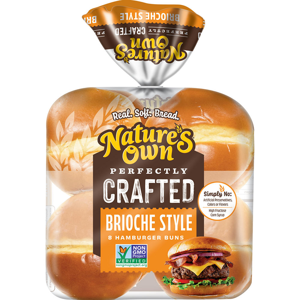 Nature's Own Perfectly Crafted Hamburger Buns, 8 ct