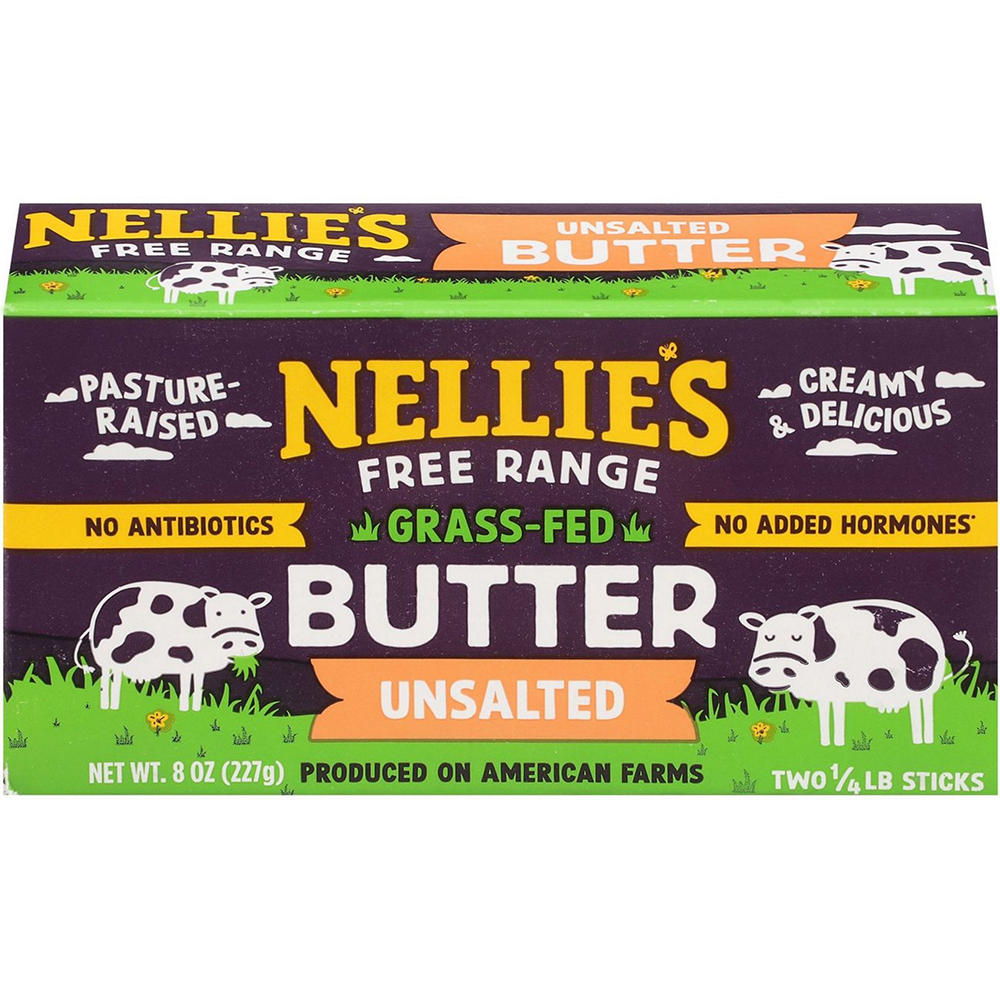Nellie's Free Range Unsalted Butter, 8 oz