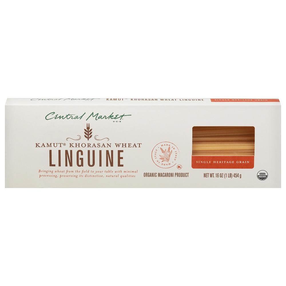 Central Market Organic Single Heritage Grain Kamut Khorasan Wheat Linguine Pasta, 16 oz