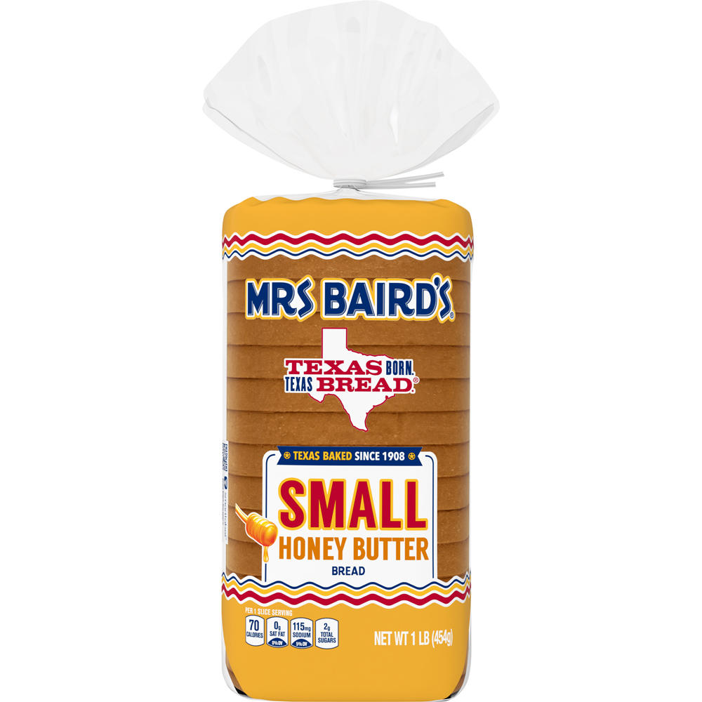 Mrs Baird's Small Honey Butter Sliced Bread , 16 oz