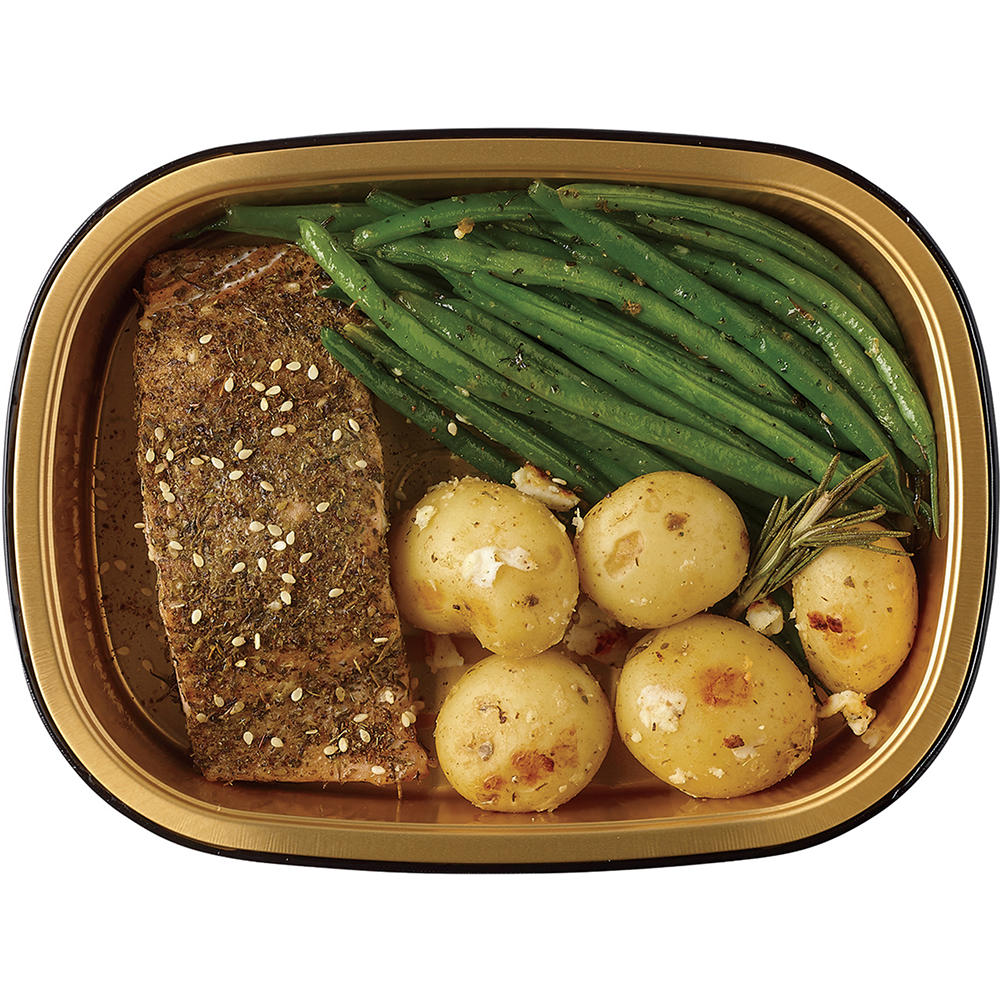 Meal Simple by H-E-B Salmon, Lemon Feta Potatoes & Green Beans, 11.5 oz