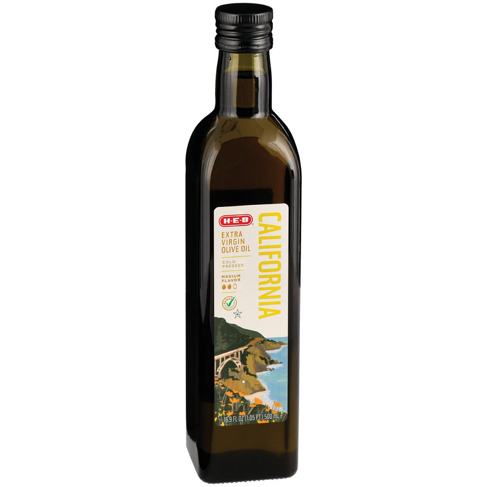 H-E-B California Cold Pressed Extra Virgin Olive Oil, 16.9 oz