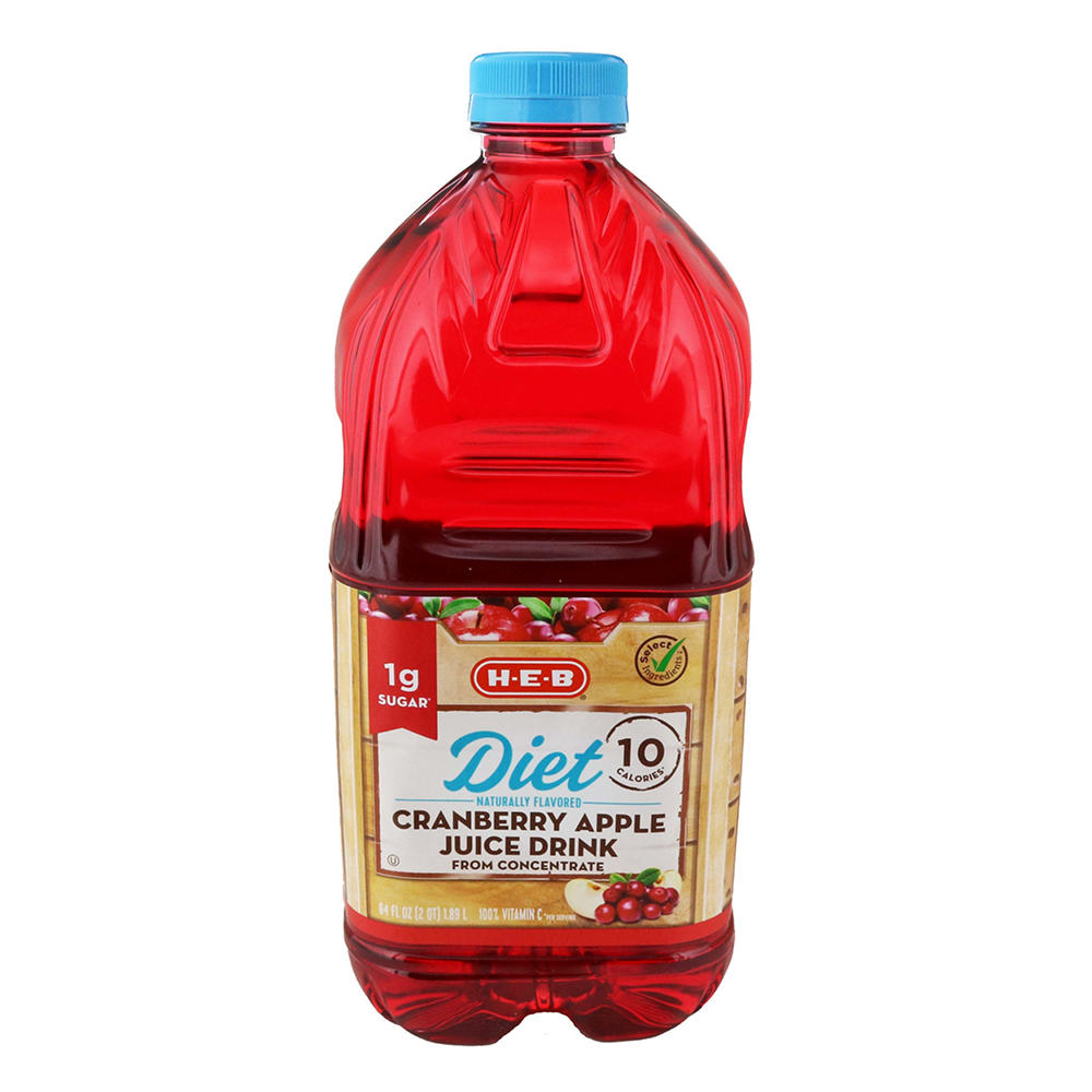 H-E-B Diet Cranberry Apple Juice, 64 oz