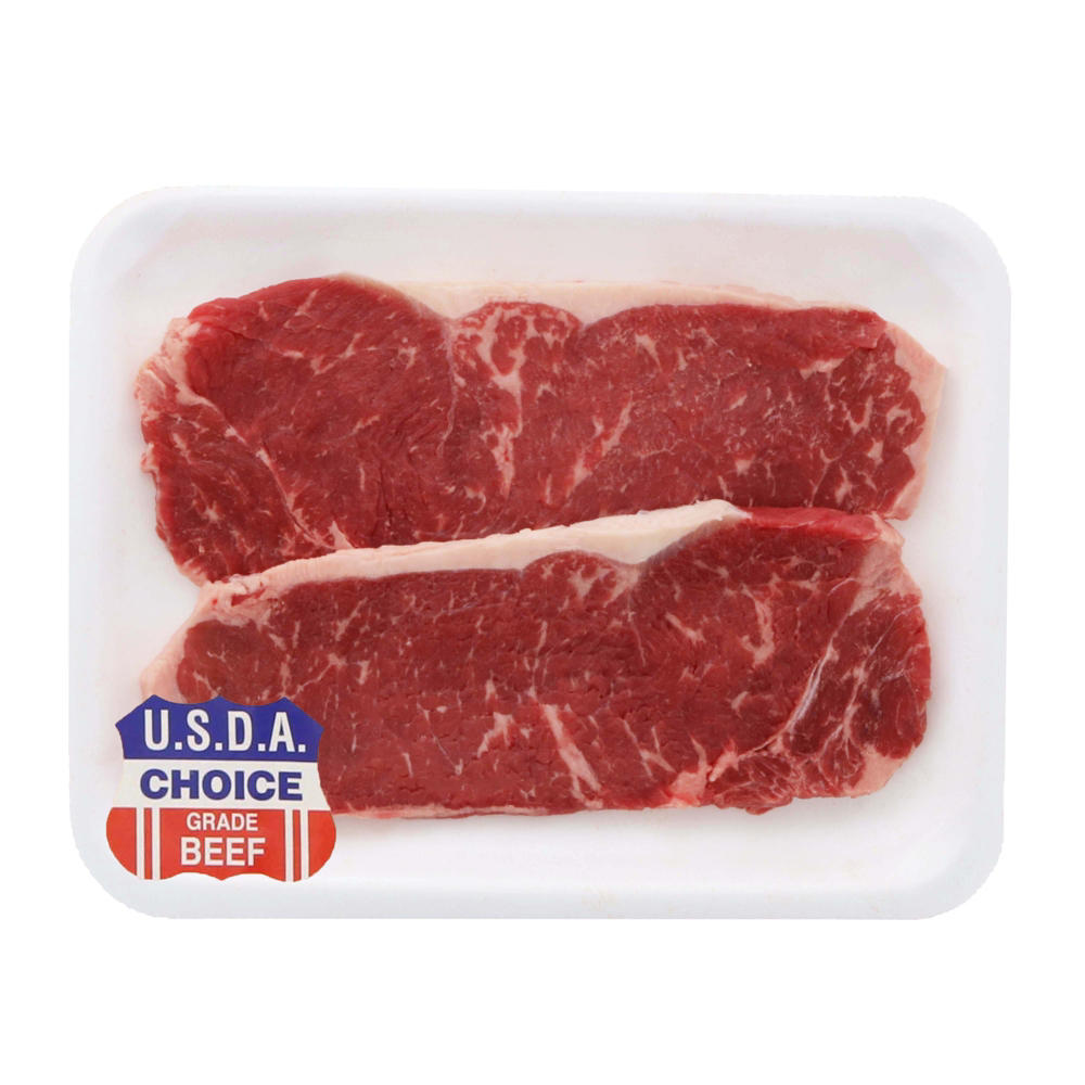 H-E-B Boneless Beef New York Strip Steaks, Thin Cut - USDA Choice, Avg. 0.64 lb