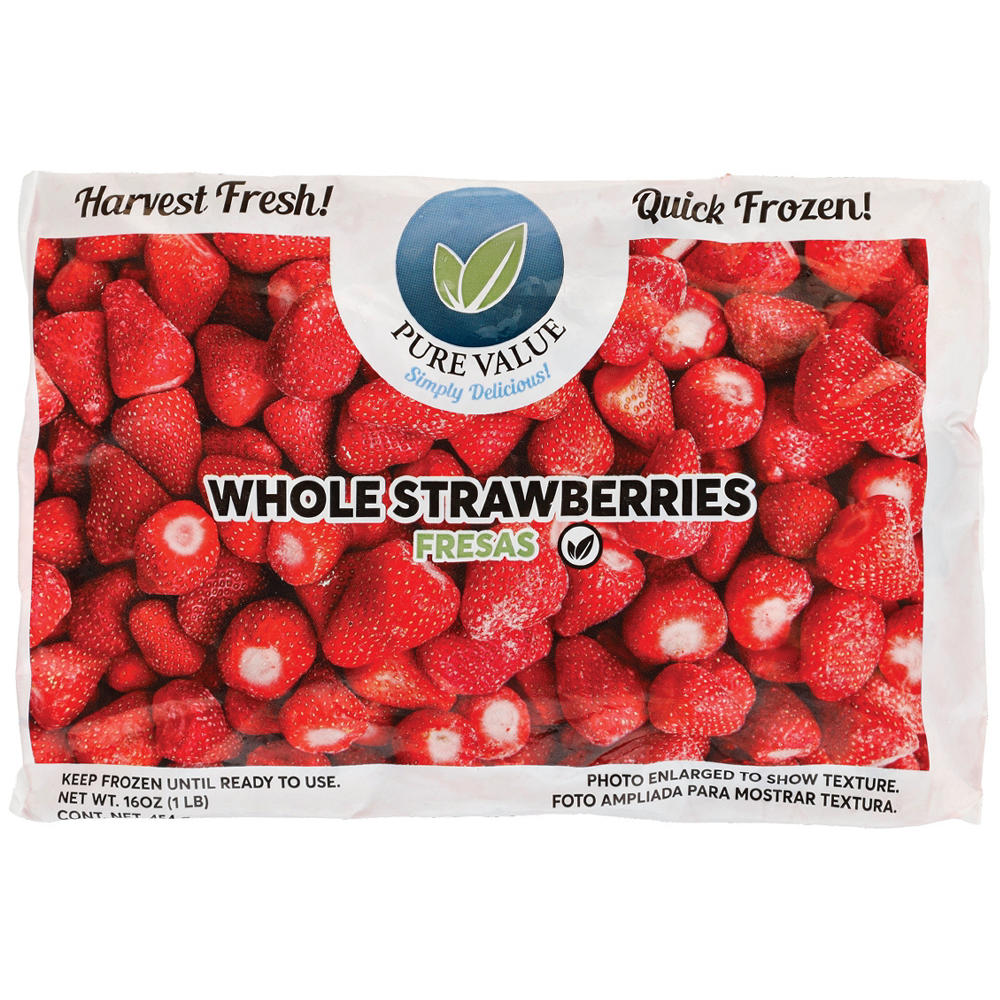 Pure Value Whole Strawberries, 16 oz