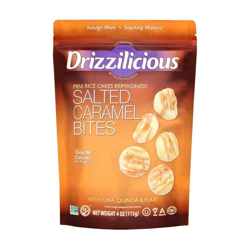 Drizzilicious Mini Rice Cakes - Salted Caramel Bites, 4 oz