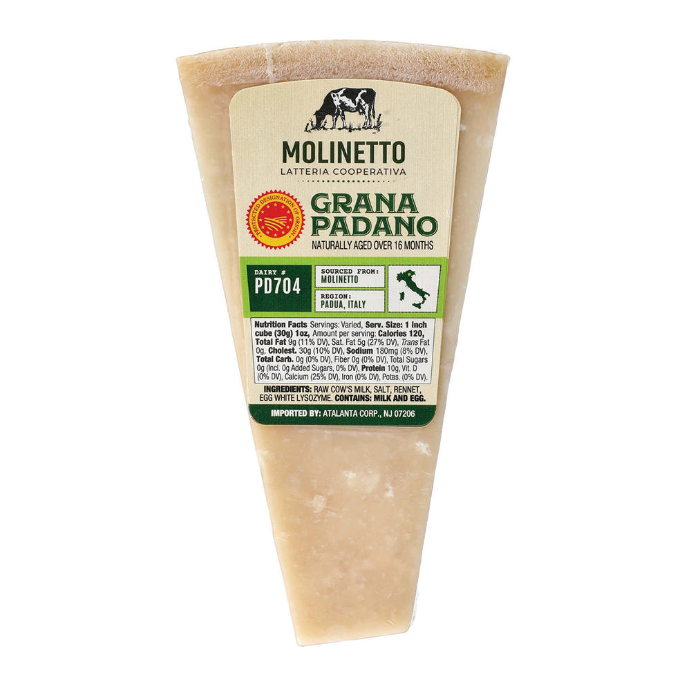 Molinetto Grana Padano Cheese Wedge, Avg. 0.4 lb