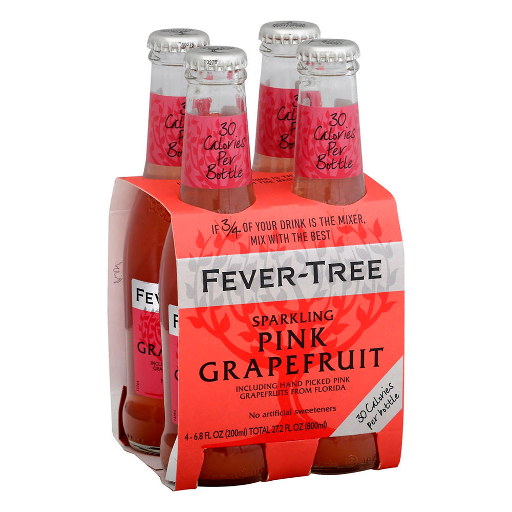 Fever-Tree Sparkling Pink Grapefruit 4 pk Bottles, 6.8 oz