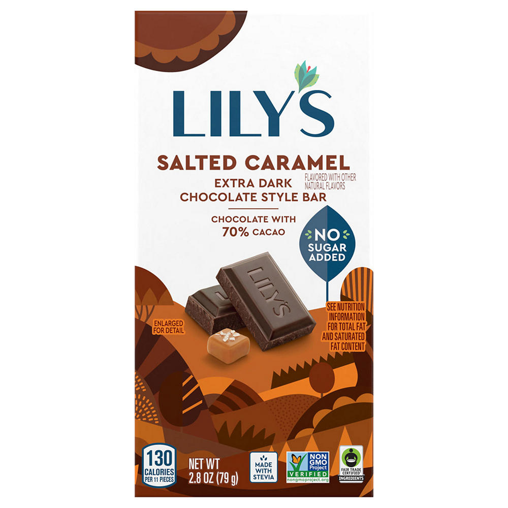 Lily's Salted Caramel Extra Dark Chocolate Style Bar, 2.8 oz