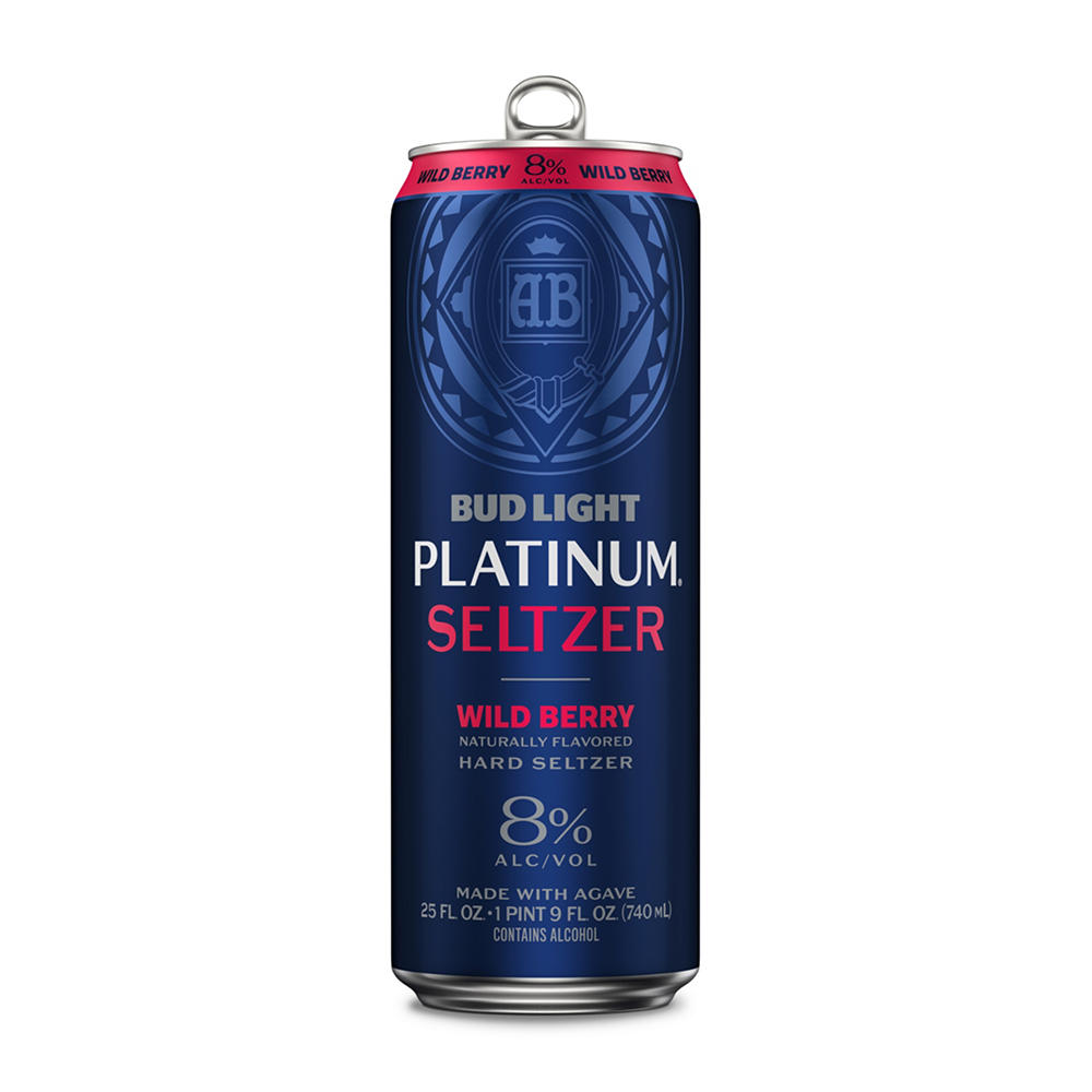 Bud Light Platinum Wild Berry Seltzer, 25 oz