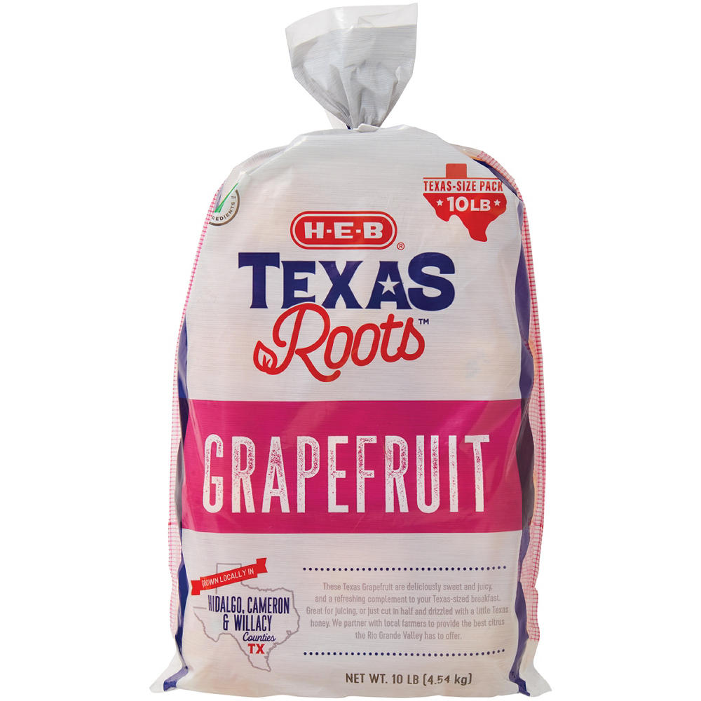 H-E-B Texas Roots Fresh Grapefruit - Texas-Size Pack, 10 lb bag