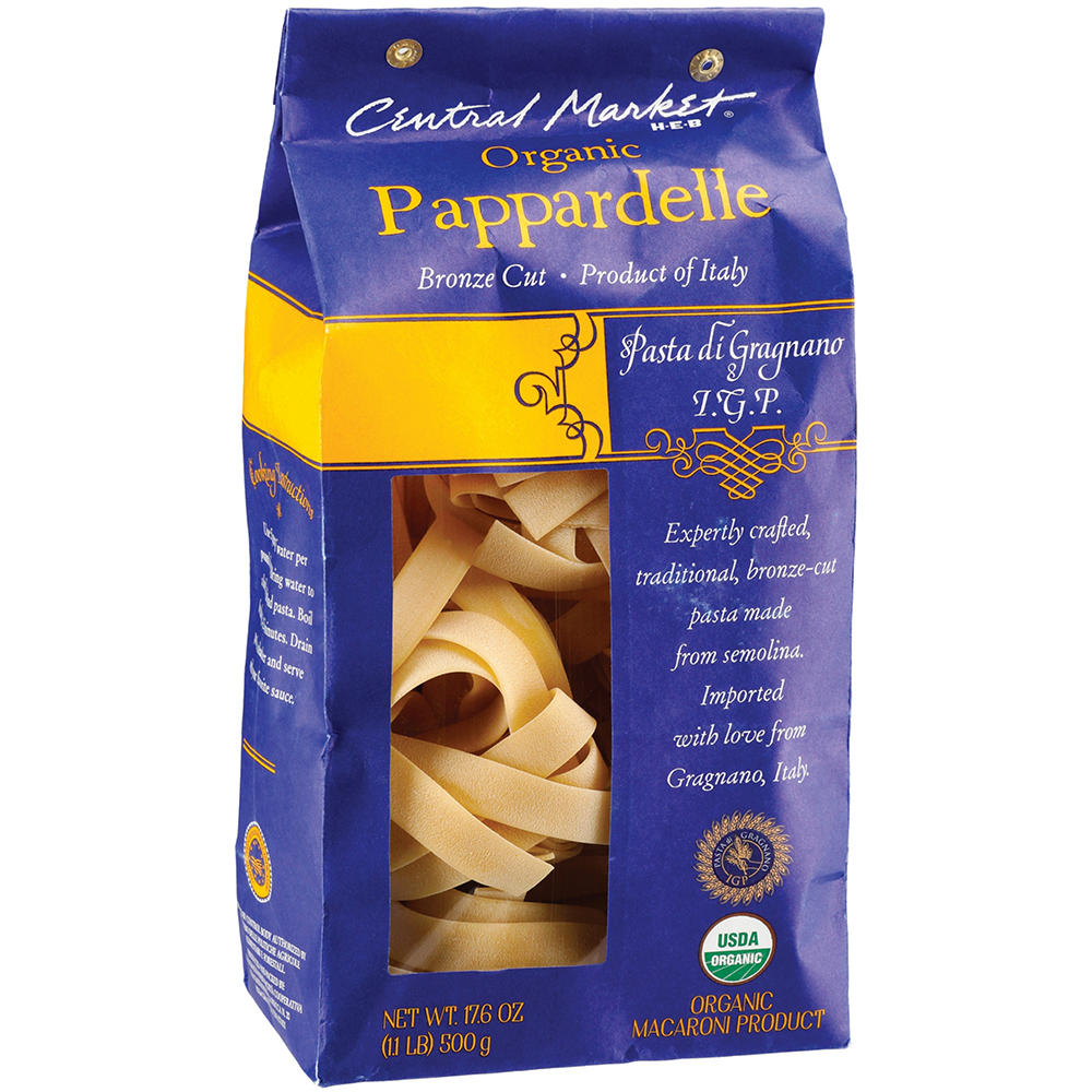 Central Market Organic Bronze-Cut Pappardelle Pasta, 17.6 oz