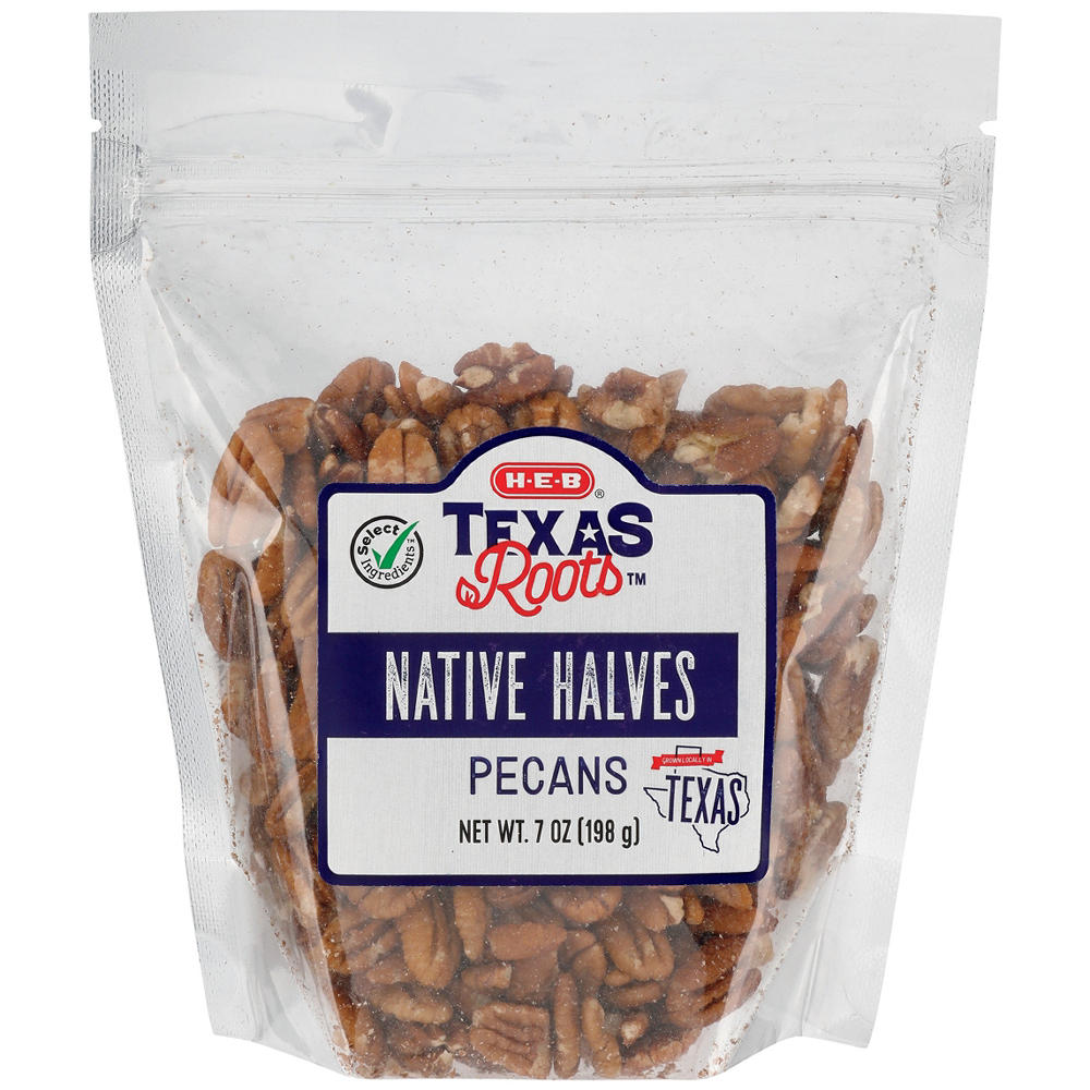 H-E-B Texas Roots Native Pecan Halves, 7 oz