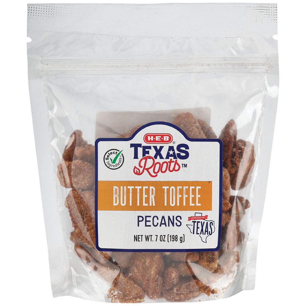 H-E-B Texas Roots Butter Toffee Pecans, 7 oz