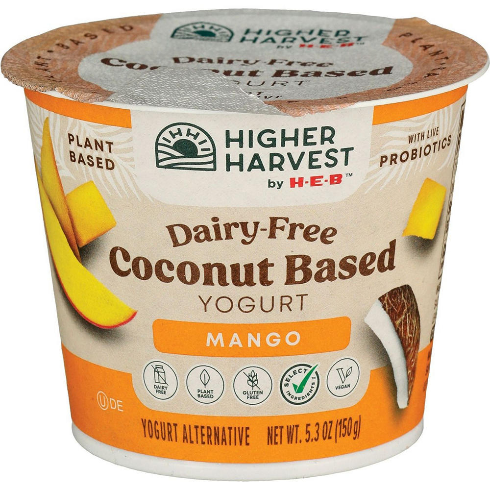 Higher Harvest by H-E-B Dairy Free Coconut-Based Yogurt – Mango, 5.3 oz