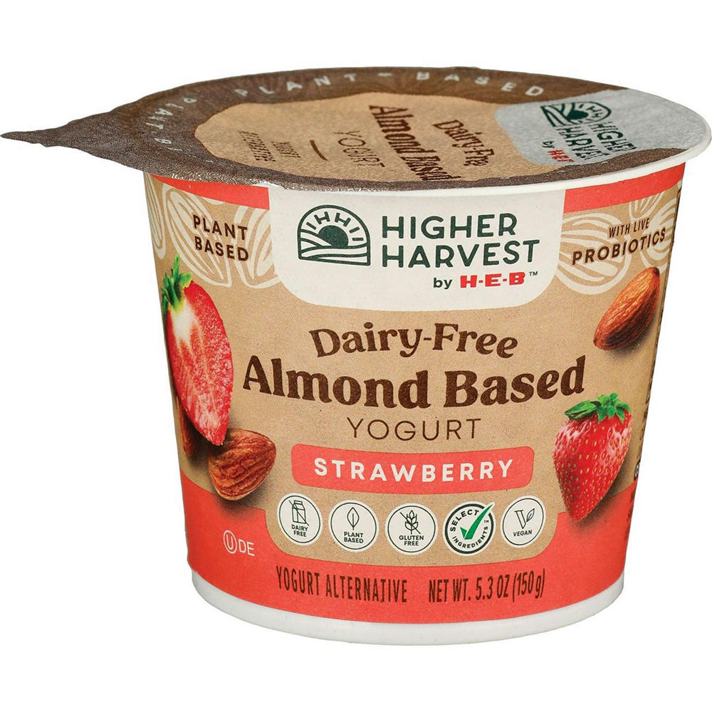 Higher Harvest by H-E-B Dairy Free Almond-Based Yogurt – Strawberry, 5.3 oz