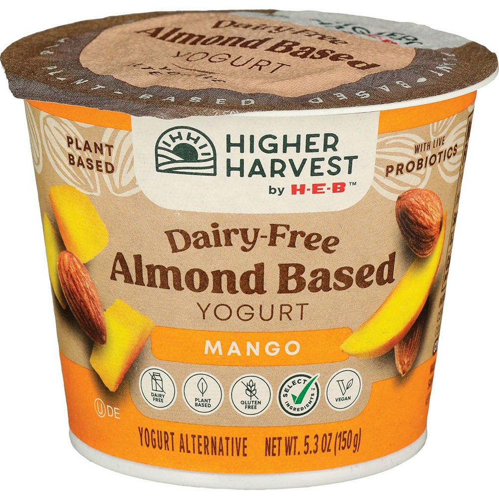 Higher Harvest by H-E-B Dairy Free Almond-Based Yogurt – Mango, 5.3 oz