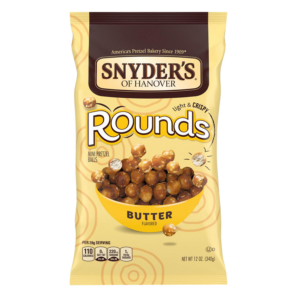Snyder's of Hanover Butter Pretzel Rounds, 12 oz